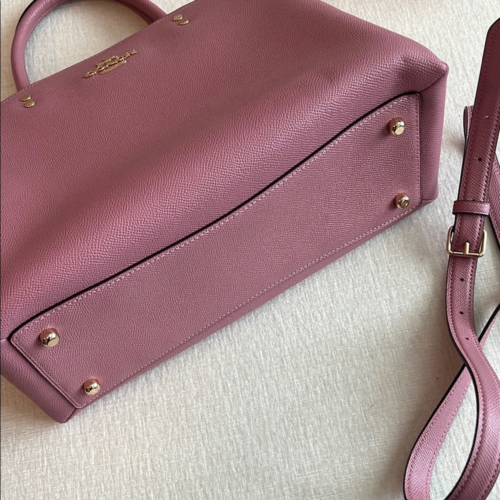 Coach Pink Satchel with Smooth Leather Finish - Picture 4 of 7